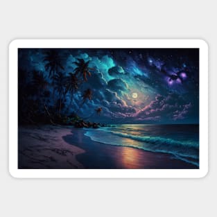 Star Coast, Maldives, Night Beach Magnet